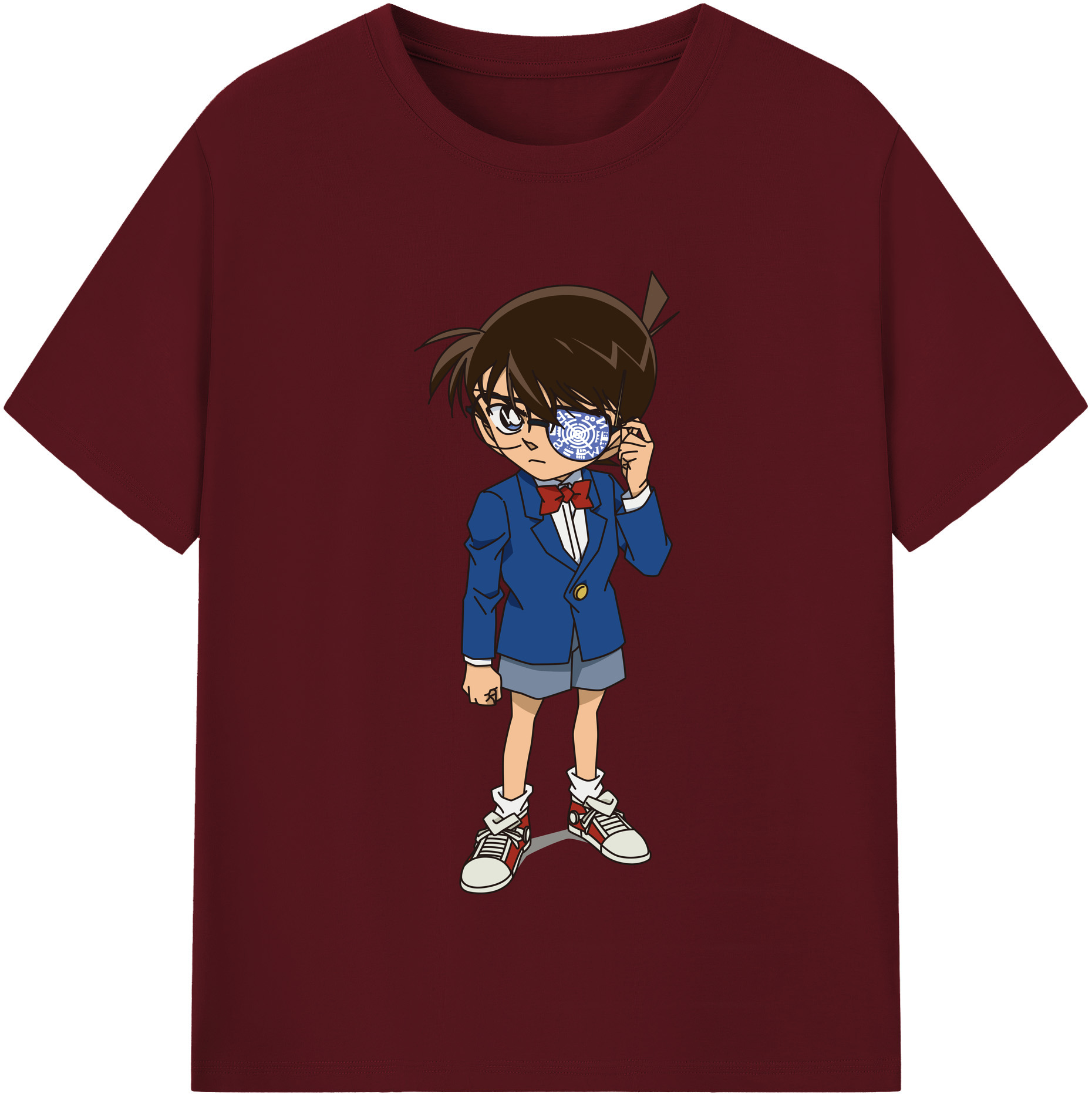 （画像用） 名探偵コナン 江戸川 コナン Detective Conan Conan Edogawa 綿100％半袖Tシャツ（フロントプリント）
